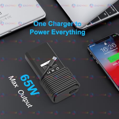 65W 45 Watt USB Type C Laptop Charger Compatible with Dell XPS 13, Latitude 5440 5540 5450 5420 7420 5520 E5440 E5430 5320 7440 5430 5530 7430 7450 Power Cord, Chromebook 3100 2in1 Computer AC Adapter