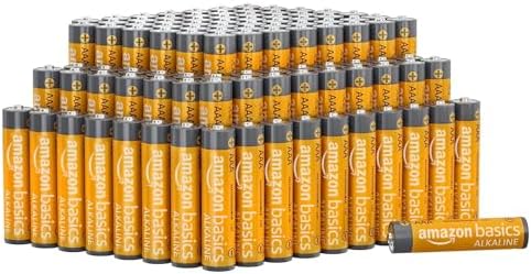 Amazon Basics 100 Pack AAA High-Performance Alkaline Batteries, 10-Year Shelf Life, Easy to Open Value Pack & 48 Pack AA High-Performance Alkaline Batteries, 10-Year Shelf Life