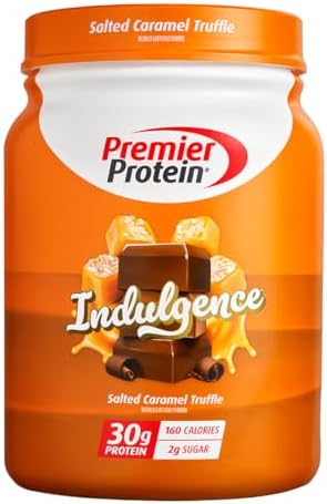 Premier Protein Indulgence Protein Powder, 30g Protein, 3g Sugar, Salted Caramel Truffle, 17 Servings