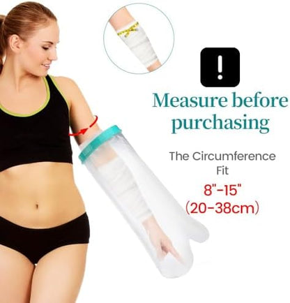 Cast Covers for Shower Arm, Waterproof Cast Cover Arm for Swimming, Cast Protector for Shower Adult, Elbow, Hand, Elbow (Diameter - 6.3")