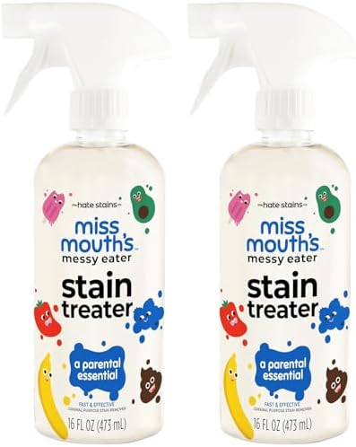 Miss Mouth’s Messy Eater Stain Treater Double Trouble Bundle - 2-Pack of 16oz Stain Remover - Newborn & Baby Essentials - No Dry Cleaning Food, Grease, Coffee Off Laundry, Underwear, Fabric