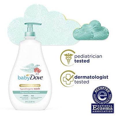 Baby Dove Sensitive Moisture Tip to Toe Wash and Shampoo, 20 Fl Oz (Pack of 4)