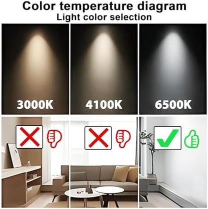25 Pack T8 Fluorescent Bulbs 4 Foot, F32T8/865 Fluorescent Light Bulb 48 Inch 32 Watt 6500K Daylight 2500 Lumens G13 Base