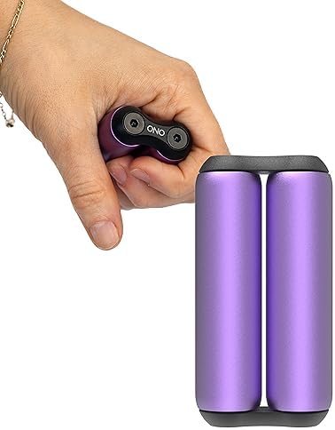 ONO Roller - Handheld Fidget Toy for Adults | Help Relieve Stress, Anxiety, Tension | Promotes Focus, Clarity | Compact, Portable Design (Junior Size/Aluminum, Purple)