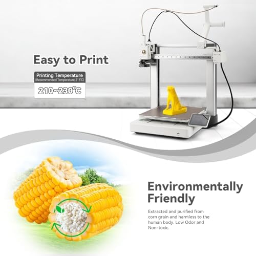 PLA Pro (PLA+) Filament 1.75mm, 3D Printer Filament PLA Plus, Cardboard Spool 3D Printing Filament PLA +, Dimensional Accuracy +/- 0.03 mm, Yellow, 1kg