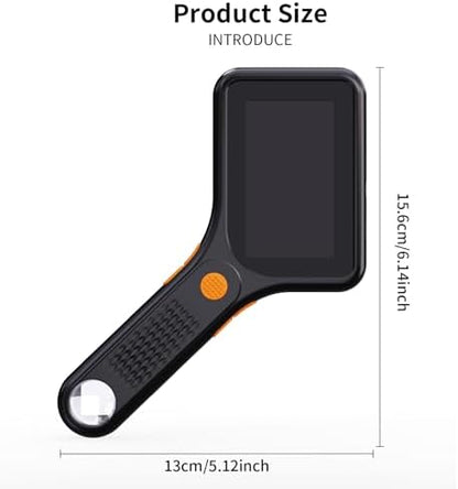 Digital Microscope for Adults, Handheld Pocket USB Microscope with 3 Inch HD Screen, Portable Coin Magnifier with 8 Adjustable LED Lights, Compatible with Windows & MacOS View - Black