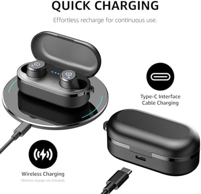 TOZO T10 Wireless Earbuds Bluetooth 5.3 Headphones, App Customize EQ, Ergonomic Design, 55H Playtime, Wireless Charging Case, IPX8 Waterproof Sound in-Ear Headset, 2025 New Version