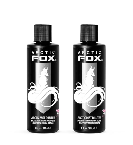 Arctic Fox Semi-Permanent Hair Color Diluter, Vegan & Cruelty-Free, Ammonia-Free, Peroxide-Free, Conditioning Formula, For Pastel Hair Dye Mixing, Arctic Mist, 8 Fl Oz (Pack of 2)
