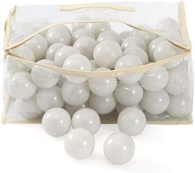 MoonxHome Ball Pit Balls for Toddlers, BPA Free Crush Proof Plastic Toy Balls for Ball Pit, Children's Pool Water Toys, Macaron Ocean Balls for Play Tent 2.15 Inch Pack of 100…