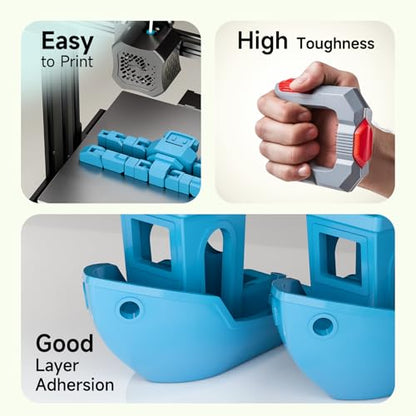 CREALITY PETG Filament Bundle, 8 Colors Total 2kg, 1.75mm 3D Printer PETG Filament, Individually Vacuum-Sealed, Fit for Most FDM 3D Printers, Black+White+Grey+Tansparent+Red+Blue+Green+Orange