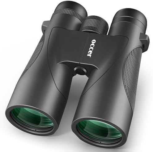 occer 12x50 Binoculars for Adults High Powered - HD Bird Watching Binocular for Hunting with Clear Vision - Easy Focus Binoculars with Long Range for Hiking Travel Cruise Trip Concert Stargazing