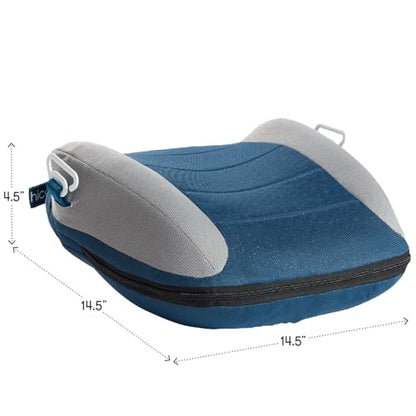 Hiccapop UberBoost Inflatable Booster Car Seat | Travel Booster Car Seat | Portable Booster Seat for Toddlers, Kids, Child (Navy/Gray)