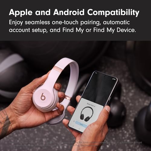 Beats Solo 4 - Wireless Bluetooth On-Ear Headphones, Apple & Android Compatible, Up to 50 Hours of Battery Life - Cloud Pink