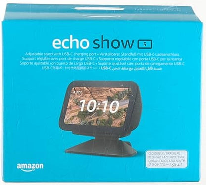 Echo Show 5 (3rd Gen) Adjustable Stand with USB-C Charging Port | Cloud Blue