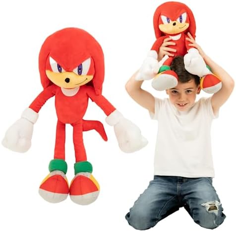 Franco Kids Bedding Super Soft Plush Sonic Anime Cuddle Pillow Buddy, One Size, Knuckles The Echidna