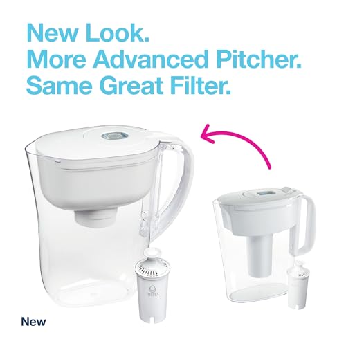 Brita Metro Water Filter Pitcher with SmartLight Change Indicator, BPA-Free, Replaces 1,800 Plastic Water Bottles a Year, Lasts Two Months, Includes 1 Filter, Small - 6-Cup Capacity, White