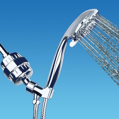 AquaBliss High Output Shower Filter Replacement Cartridge – Reduces Chemicals & Chlorine, Restores pH Balance, Glowing Skin, Strong Nails & Shimmering Hair – 1-Pack (SFC100)