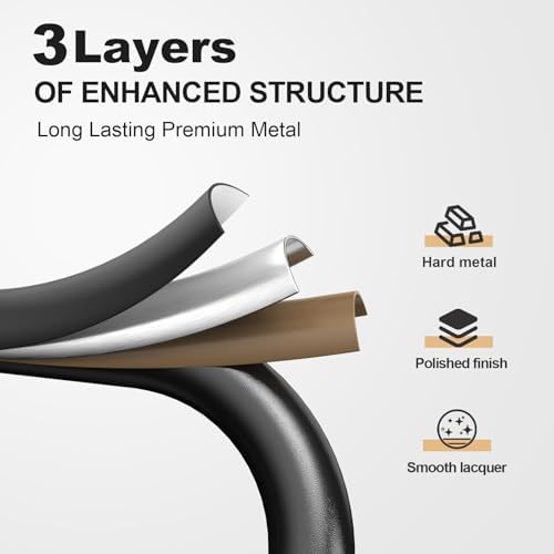 HBTower 3 Step Ladder, 3 Step Stool for Adults, 3 Step Ladder Folding Step Stool with Cushioned Handle Step Ladder with Wide Pedal Ergonomic Design,Black