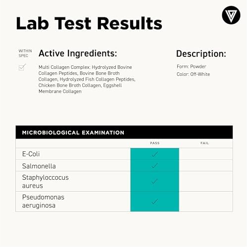 Vital Vitamins Multi Collagen Peptides Powder - Unflavored, Easy to Dissolve - Type I, II, III, V, X - for Women & Men - Promotes Hair, Skin, Nails, & Joint Health - 30 Servings