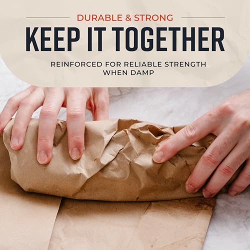 Bryco Goods 24 Inch x 175 Feet, Brown Butcher Paper Roll, Unbleached, Uncoated, Unwaxed, Food-Grade, Wide Kraft Paper for BBQ, Smoking, Grilling, Wrapping Meat, Table Covering - USA Made