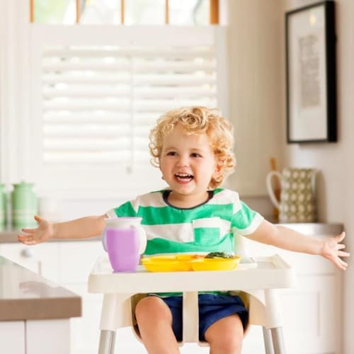 Munchkin Miracle 360 Cups for Toddlers sippy cups, toddler cups spill proof with Dentist Recommended Spoutless Design, BPA-Free Kids Cups, Easy to Clean, 7 oz, (Lilac)