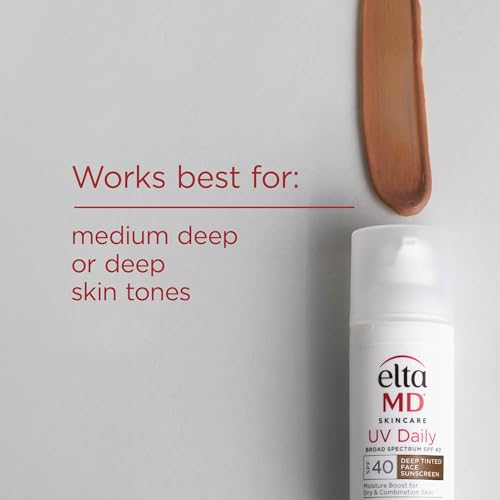 EltaMD UV Daily SPF 40 Tinted Face Sunscreen Moisturizer, Tinted Moisturizer for Face with SPF, Great for Dry, Combination, and Normal Skin
