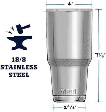 YETI Rambler 30 oz Tumbler, Stainless Steel, Vacuum Insulated with MagSlider Lid, Wild Vine Red