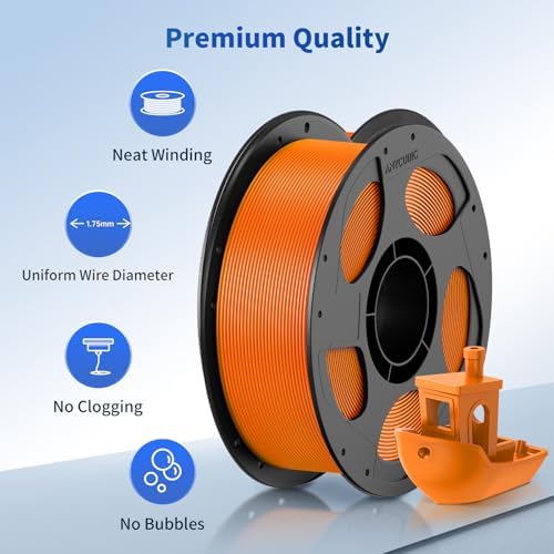 ANYCUBIC PLA Filament 1.75mm Bundle, 3D Printer Filament 1.75mm Dimensional Accuracy +/- 0.02mm, 1KG Spool, Black, White, Grey, Clear, Red, Blue, Green, Orange, Yellow, Purple, 10KG in Total