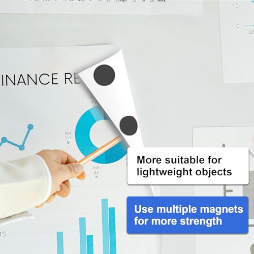 Round Magnets with Adhesive Backing, 240 Pieces 3M Strong Adhesive Circle Magnetic Tape (Diameter 0.8’’ x 0.08”) Anisotropy Magnets Dots for DIY Craft Art Projects