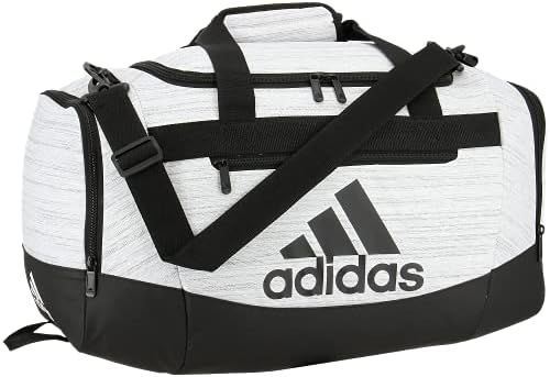 adidas Unisex Defender 4.0 Gym Duffel Bag for Men and Women, Two Tone White/Black, Small (38L)