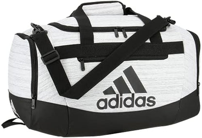 adidas Unisex Defender 4.0 Gym Duffel Bag for Men and Women, Two Tone White/Black, Small (38L)