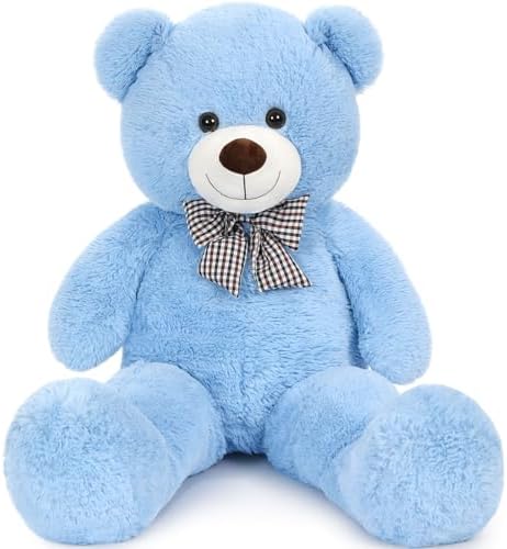 MaoGoLan Giant Teddy Bear Plush Toy - Ultra Soft & Cute Large Stuffed Animal 39 inches, Perfect for Baby Showers, Birthdays, Valentine’s Day Gifts (Kids, Couples, Family),Blue