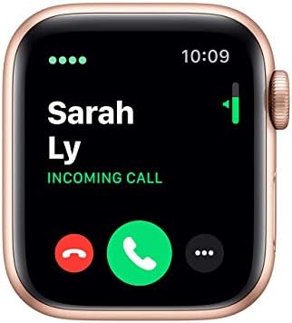 Apple Watch Series 5 (GPS + Cellular, 40MM) - Gold Aluminum Case with Pink Sport Band (Renewed)