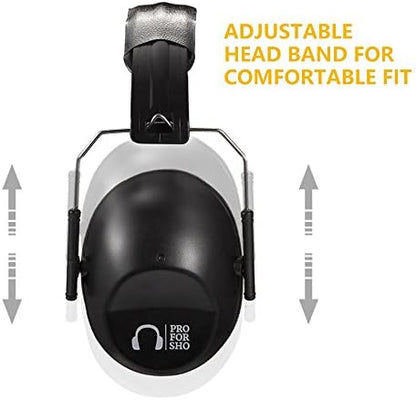 Pro For Sho 34dB NRR Hearing Protection Ear Muffs - Highest NRR in Compact Design, Ear Protection for Shooting, Mowing, Work