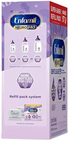 Enfamil NeuroPro Gentlease Baby Formula, Brain Building DHA, HuMO6 Immune Blend, Designed to Reduce Fussiness, Crying, Gas & Spit-up in 24 Hrs, has Prebiotics to Promote Softer Stools, Baby Milk, 35.2 Oz (Pack of 4)