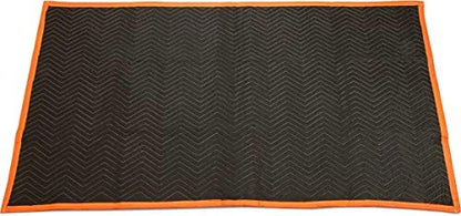Simpli-Magic Heavy Duty Padded Moving Blankets (12 Pack),Black/Orange