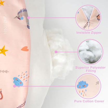 Nursing Pillow, Breastfeeding Pillows, with Removable Pillow Cover, Ergonomic Nursing Essentials for Bottle Feeding, Machine Washable, Pink