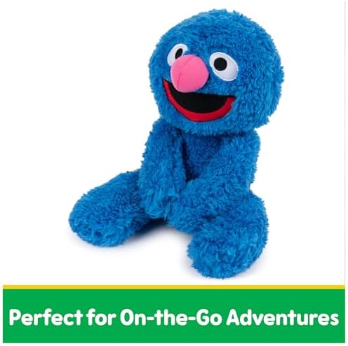 GUND Sesame Street Official Grover Take Along Buddy Plush, Premium Plush Toy for Ages 1 & Up, Blue, 13”