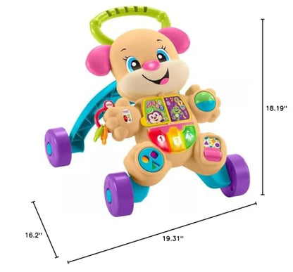 Fisher-Price Baby Toy Laugh & Learn Smart Stages Learn with Sis Walker with Music Lights & Activities for Infants Ages 6+ Months