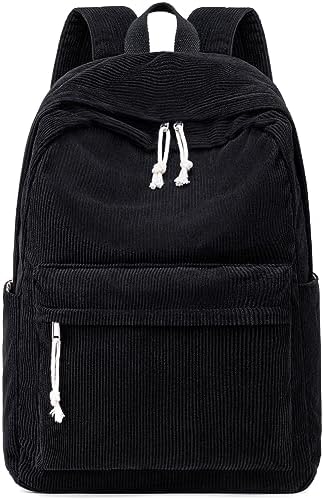 School Backpack for Teen Girls Bookbags Elementary High School Corduroy Laptop Bags Women Travel Daypacks