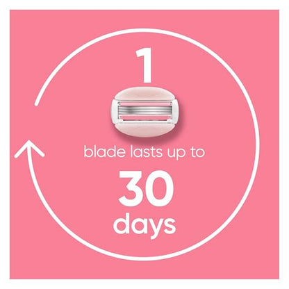 Gillette Venus ComfortGlide White Tea Women's Razor Blades, 3-Blade Razor Refills, 6 Count