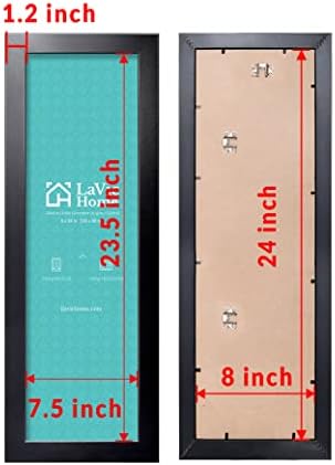 LaVie Home 8x24 Picture Frame Black, Panoramic Picture Frame for Wall Decoration, Classic Black Minimalist Style Suitable for Decorating Houses, Offices, Hotels（1 Pack）
