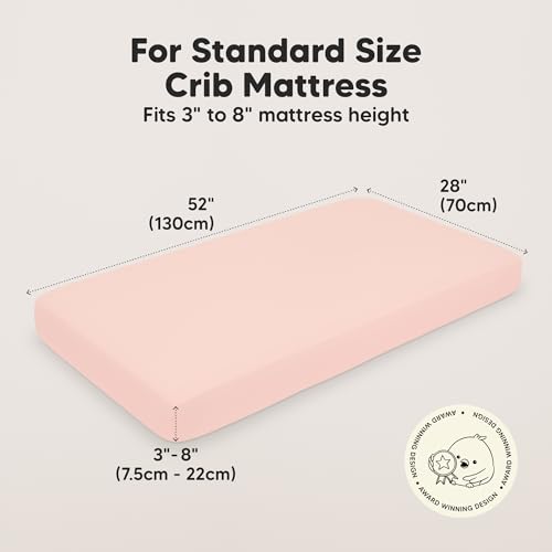 KeaBabies 2-Pack Baby Crib Sheets for Boys, Girls - 52x28 Viscose Derived from Bamboo Toddler Bed Sheets Neutral, Fitted Crib Mattress Cover for Standard Baby Bedding, Soft & Cozy (Cameo)