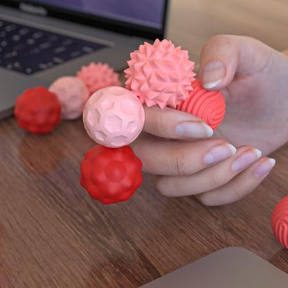 Silicone Magnetic Fidget Balls Toys, 8Pcs Attraction Textures Sensory Fidget Ball Toy with Silicone Shell for for Adults,Silent Desk Magnetic Stress Balls Fidget Toys, Stocking Stuffers for Teen Gifts