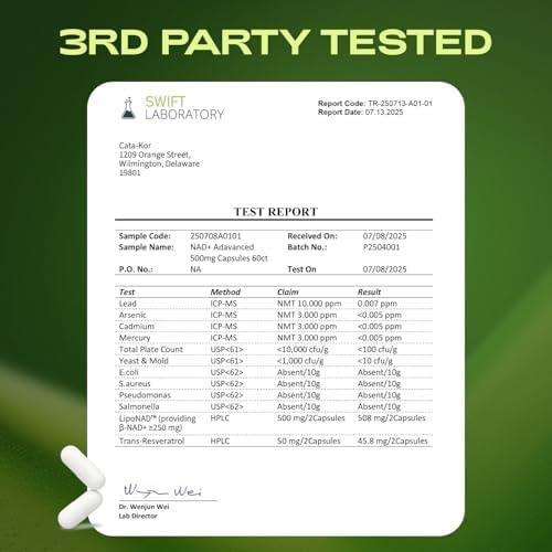 NMNH Supplement Alternative - Liposomal NAD w/Resveratrol - 90-Day Supply - High Purity NAD Supplement for Energy & Healthy Aging - 60 Capsules (3)