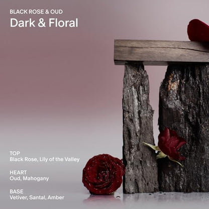 Salt & Stone Body Wash for Women & Men | Black Rose & Oud | Hydrating Gel Cleanser | Clean & Soften Skin | Made with Niacinamide & Hyaluronic Acid | Free From Parabens, Sulfates & Pthalates 15.2 fl oz