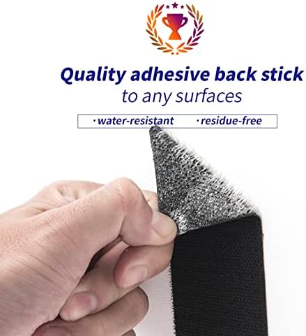Art3d 10ft x 2 in. Hook and Loop Rolls Sticky Back, Double-Sided Adhesive Strip,Heavy Duty