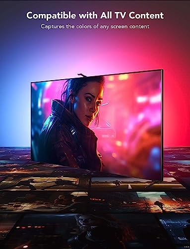 Govee Envisual TV LED Backlight T2 with Dual Cameras, 11.8ft RGBIC Wi-Fi LED Strip Lights for 55-65 inch TVs, Double Strip Light Beads, for Home Decorations, Smart App Control, Music Sync