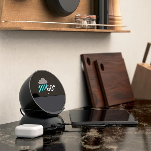 Made for Amazon Stand with USB-C and USB-A Charging Ports for Echo Spot (2024 Release)