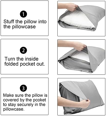 FLXXIE 6 Pack Microfiber Queen Pillowcases, Ultra Soft and Wrinkle, Fade Resistant Pillow Cases with Envelope Closure, 20x30 Inches, White